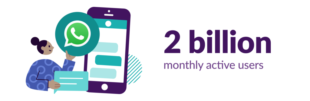 Image with text that reads 2 billion monthly active users